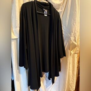 JMS Easy Dressing Open Cardigan Black Plus Size 4X
